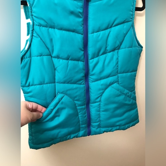 EVERLAST Womens Fleece Lined Puffer Teal Vest Jacket Size Medium - Picture 5 of 12